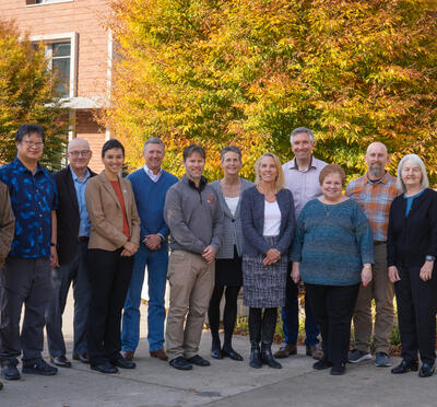 Board of regents smiling for a group portrait