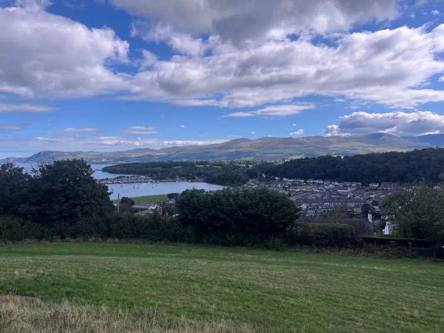 Bangor, Wales, U.K. as viewed from above during Madeleine time studying abroad this past fall. 