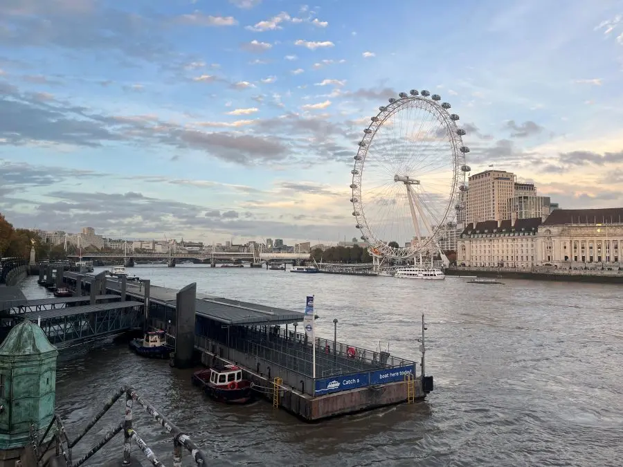 The London Eye is viewed across the River Thames during Madeline's time studying abroad this past fall.