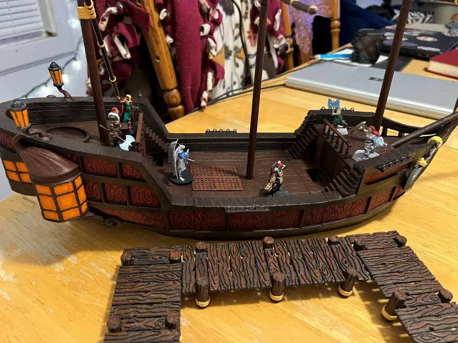 Dungeons & Dragons shift that was 3D printed by Brittany.