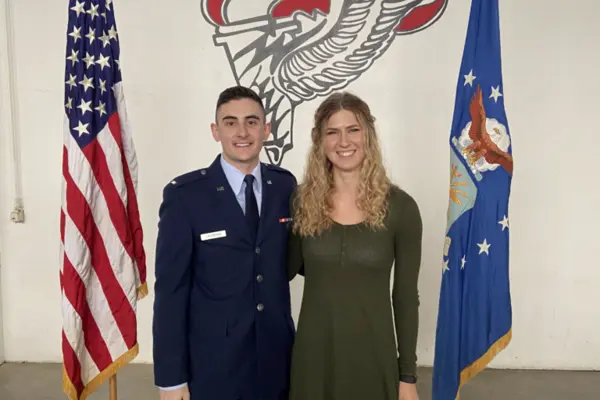 Nathan Lausmann in his Air Force Reserve Officer Training Corps (AFROTC) uniform