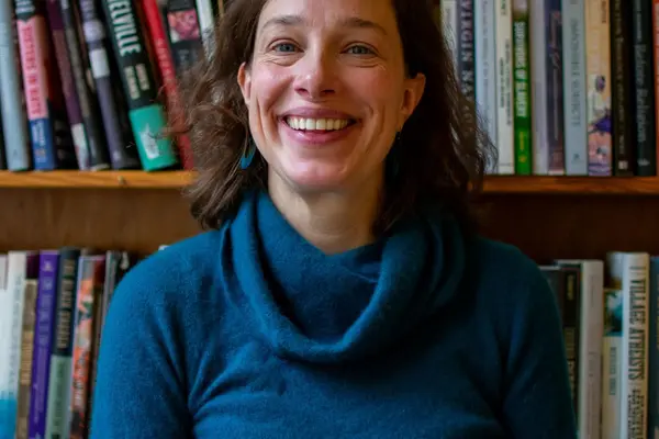 Professor Barstow stands in her office 