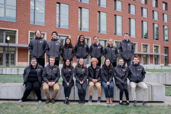 Shrida pictured middle in back row with the Honors College Ambassador Team