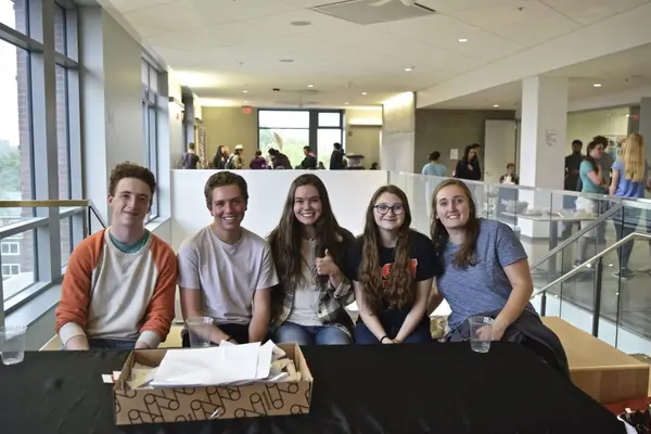 Tucker Cochenour with Honors College friends 